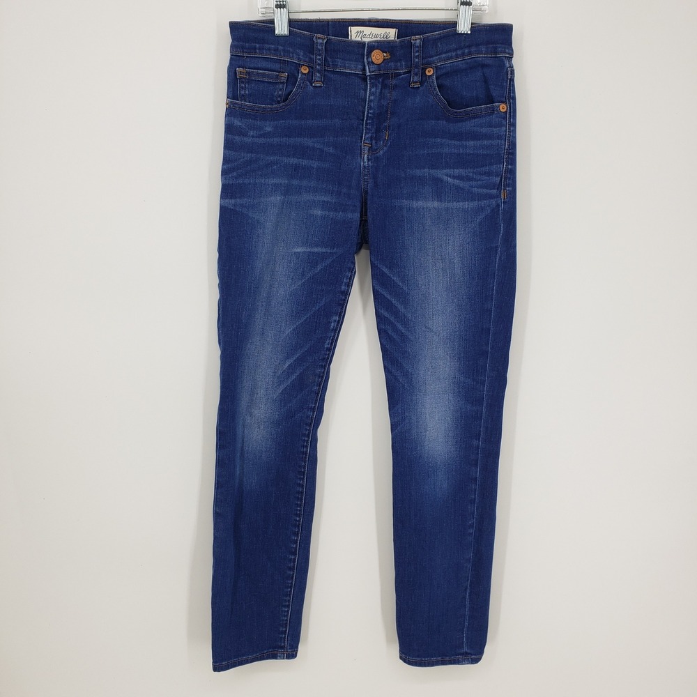 Madewell Skinny Skinny Crop Jeans Medium Wash Blue Denim Stretch Women's Size 26